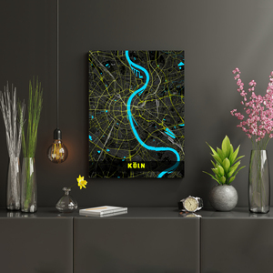 Mapa personalizado de Colonia: Crea tu estilo neon único