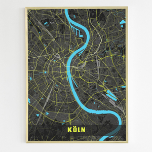 Mapa personalizado de Colonia: Crea tu estilo neon único