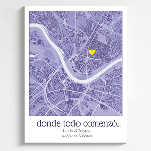 Mapa Personalizado: Celebra tu Lugar Especial con Detalles Únicos