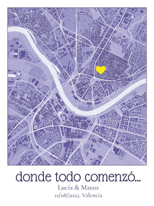 Mapa Personalizado: Celebra tu Lugar Especial con Detalles Únicos