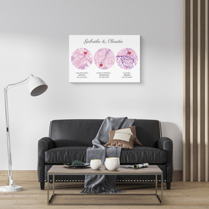 Crea tu mapa rosa personalizado: historia de amor en 3 momentos únicos