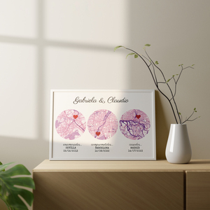 Crea tu mapa rosa personalizado: historia de amor en 3 momentos únicos