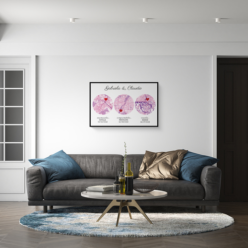 Crea tu mapa rosa personalizado: historia de amor en 3 momentos únicos