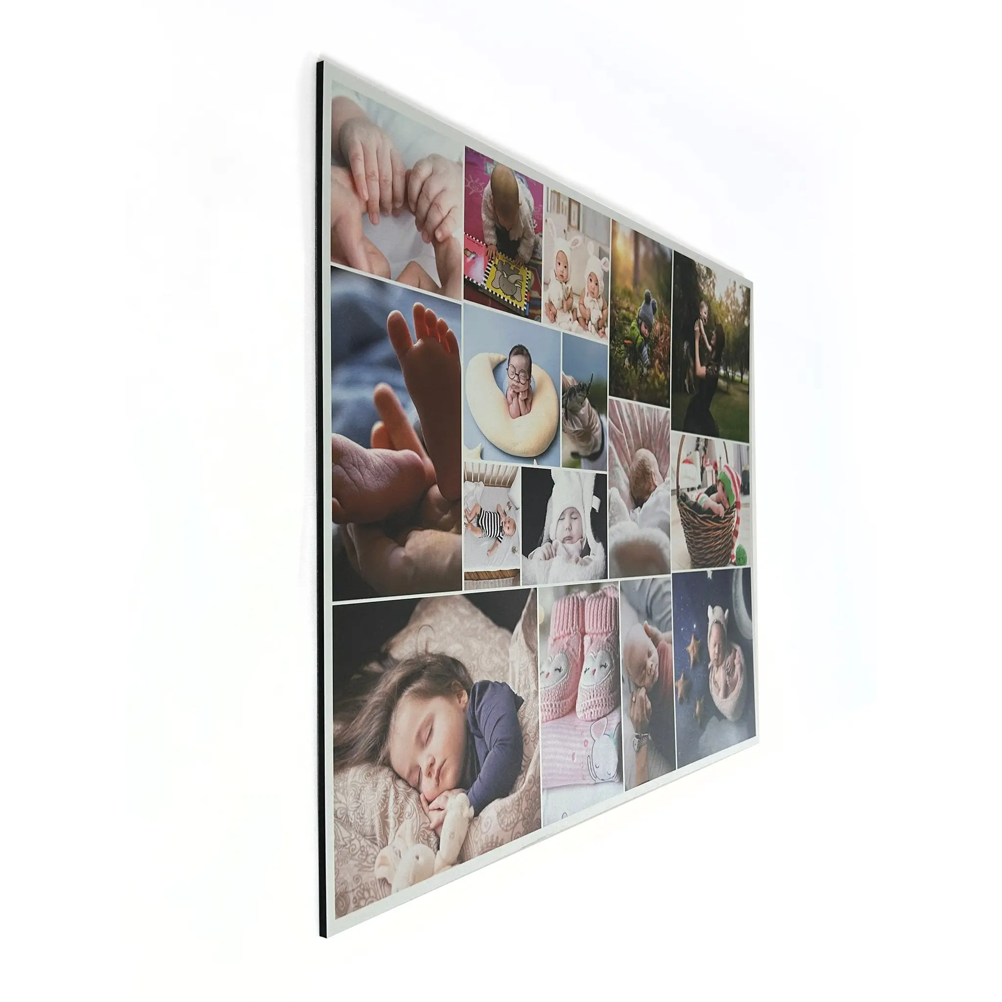 Collage fotográfica sobre placa de espuma rígida: vista completa
