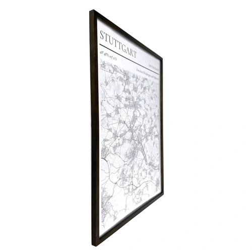Mapa de ciudad enmarcado como póster: Comparación